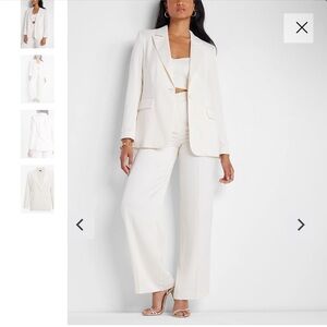 Express x Rachel Zoe Satin Suit Set